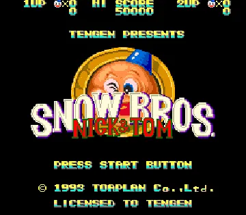 Snow Bros screen shot title